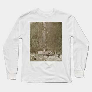 Dag and Daga, and the Flying Troll of Sky Mountain - John Bauer Long Sleeve T-Shirt